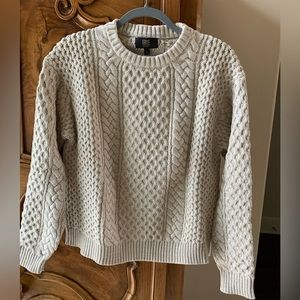 Frye cable knit crew neck sweater